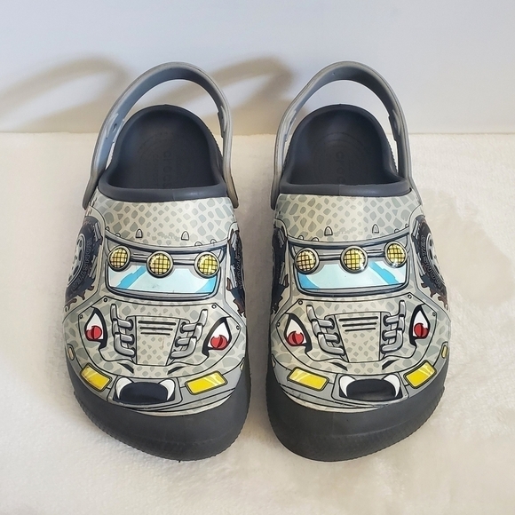 CROCS Funlab Monster Truck LED Light Gray Slip On Clogs Size Jr 3 - Picture 7 of 16